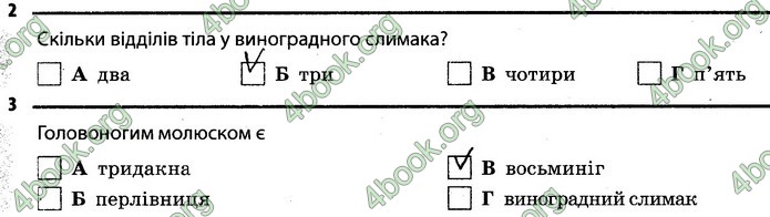 Відповіді Зошит Біологія 7 клас Задорожний. ГДЗ