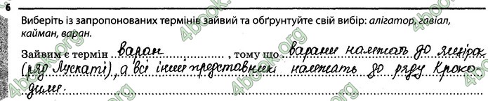 Відповіді Зошит Біологія 7 клас Задорожний. ГДЗ