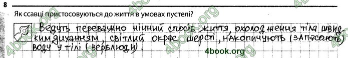 Відповіді Зошит Біологія 7 клас Задорожний. ГДЗ