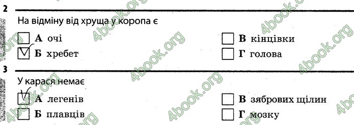 Відповіді Зошит Біологія 7 клас Задорожний. ГДЗ