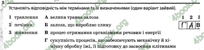 Відповіді Зошит Біологія 7 клас Задорожний. ГДЗ