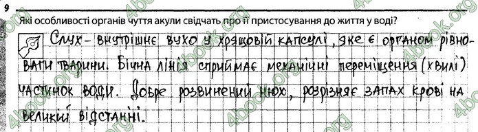 Відповіді Зошит Біологія 7 клас Задорожний. ГДЗ