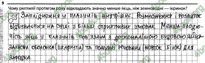 Відповіді Зошит Біологія 7 клас Задорожний. ГДЗ