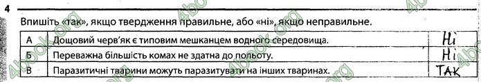 Відповіді Зошит Біологія 7 клас Задорожний. ГДЗ