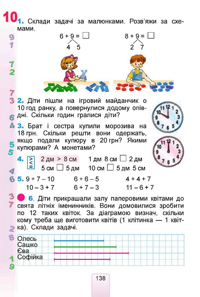 Математика 1 клас Лишенко 2018