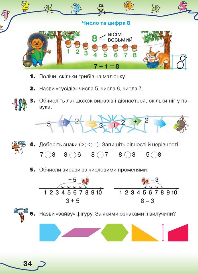 Математика 1 клас Оляницька 2018