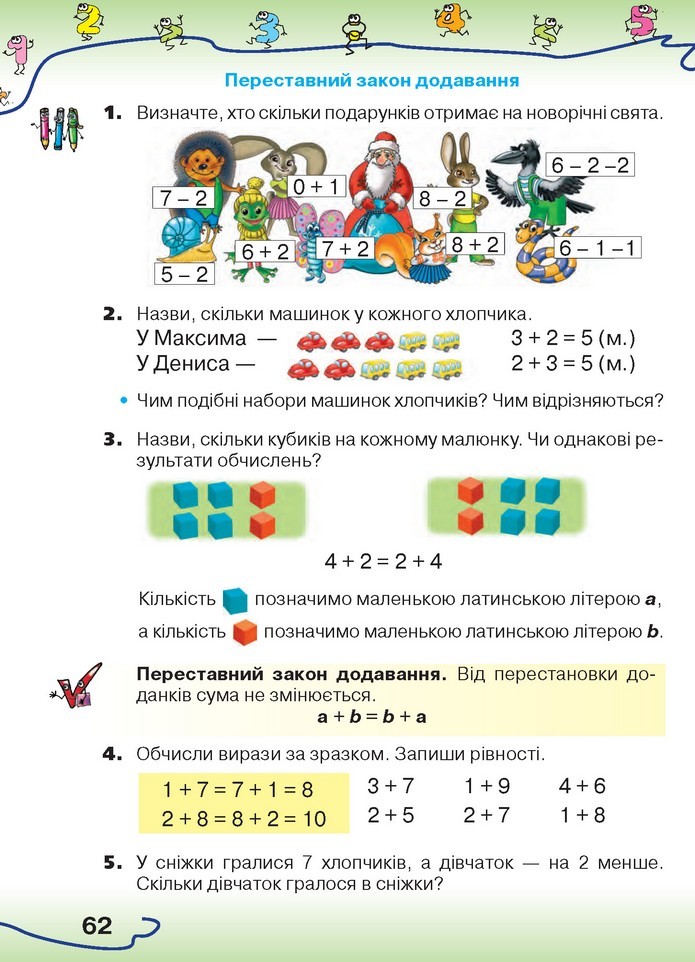 Математика 1 клас Оляницька 2018