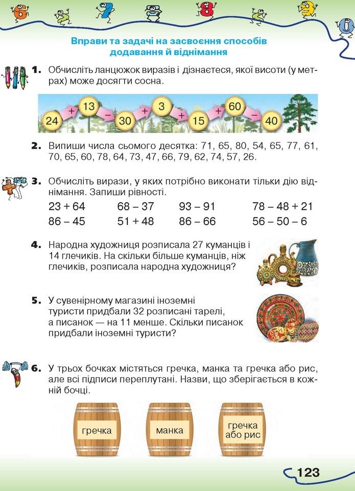 Математика 1 клас Оляницька 2018