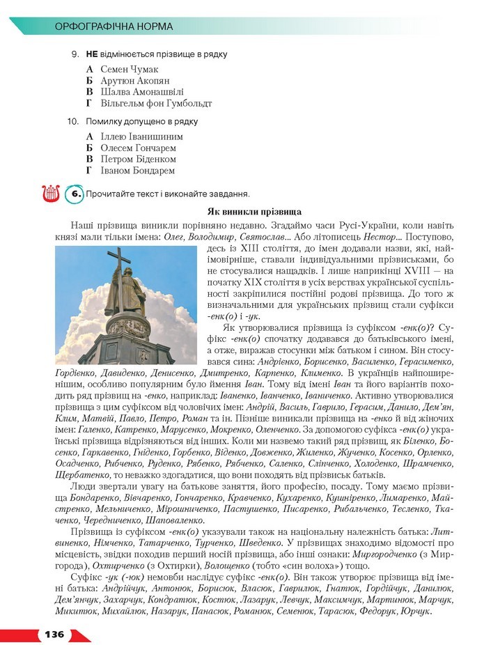 Українська мова 10 клас Авраменко 2018