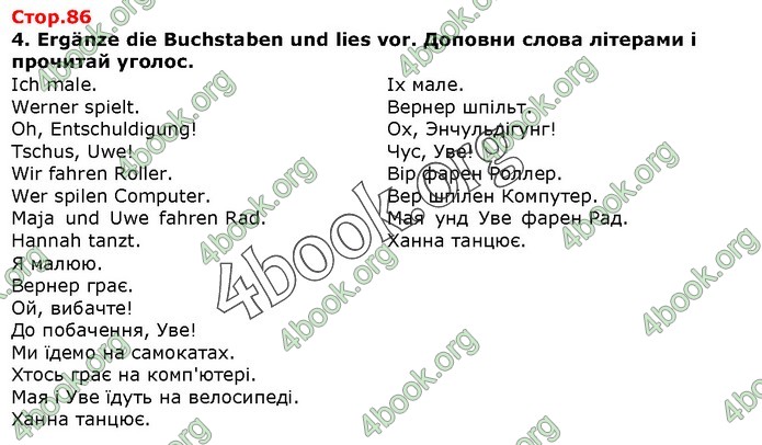 ГДЗ Німецька мова 1 клас Сотникова