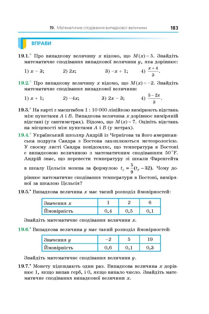 Алгебра 11 клас Мерзляк 2019