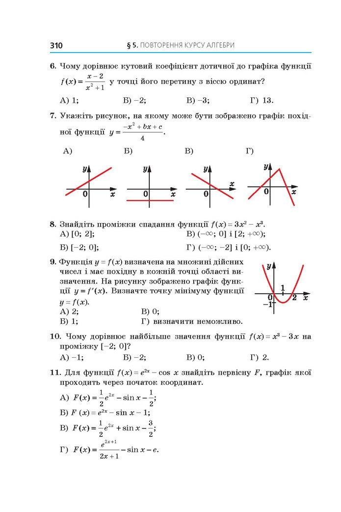 Алгебра 11 клас Мерзляк 2019