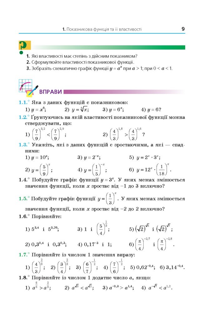 Математика 11 клас Мерзляк 2019