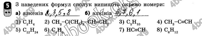 ГДЗ Зошит оцінювання Хімія 10 клас Григоровіч