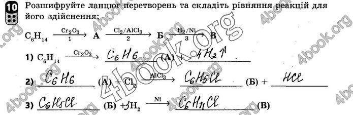 ГДЗ Зошит оцінювання Хімія 10 клас Григоровіч