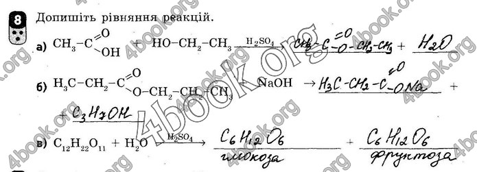 ГДЗ Зошит оцінювання Хімія 10 клас Григоровіч