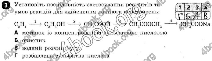 ГДЗ Зошит оцінювання Хімія 10 клас Григоровіч