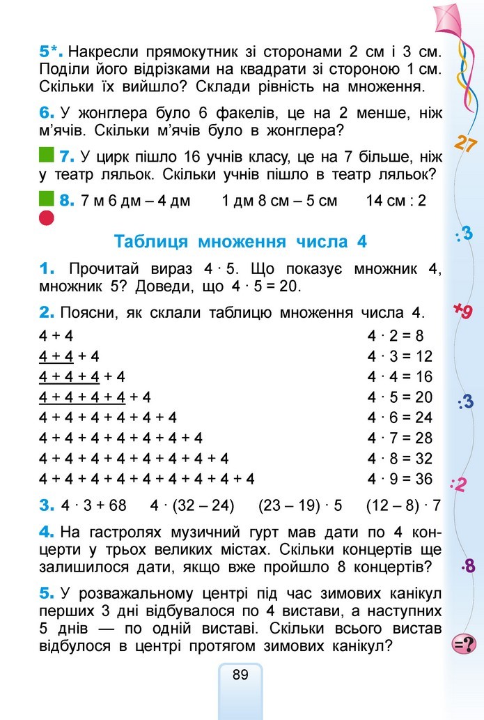Математика 2 клас Лишенко 2019