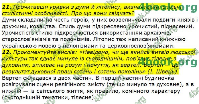 Українська література 9 клас Авраменко ГДЗ