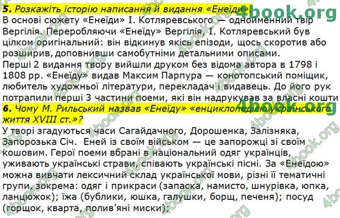 Українська література 9 клас Авраменко ГДЗ