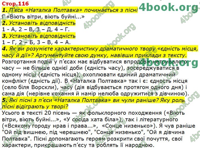 Українська література 9 клас Авраменко ГДЗ