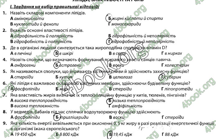 Збірник Біологія 9 клас Соболь