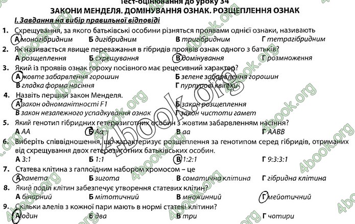 Збірник Біологія 9 клас Соболь
