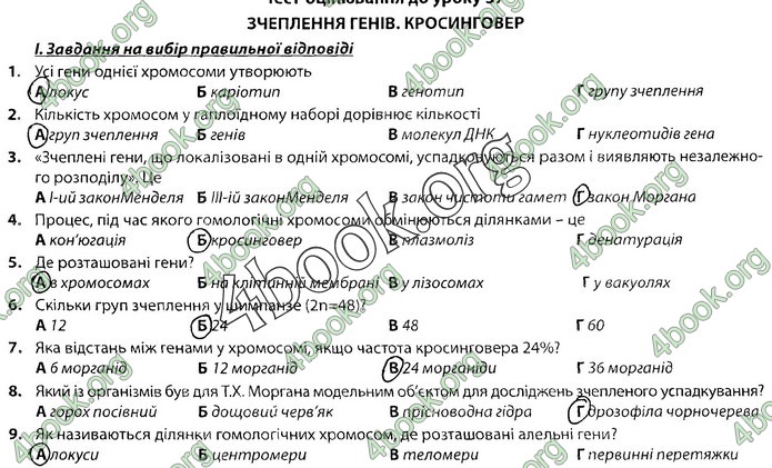 Збірник Біологія 9 клас Соболь