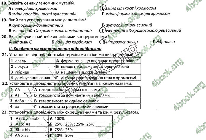 Збірник Біологія 9 клас Соболь