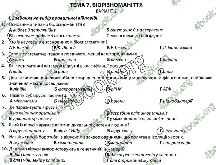 Збірник Біологія 9 клас Соболь