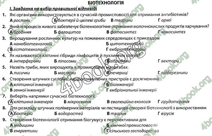 Збірник Біологія 9 клас Соболь