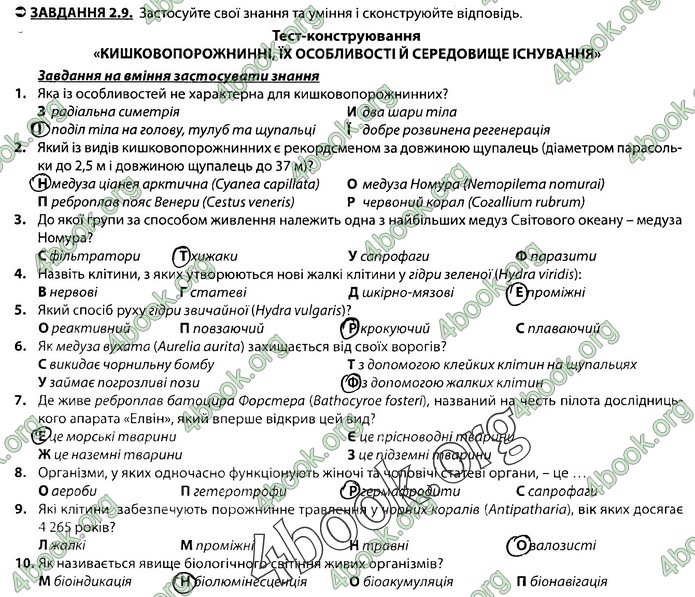 Збірник Біологія 7 клас Соболь