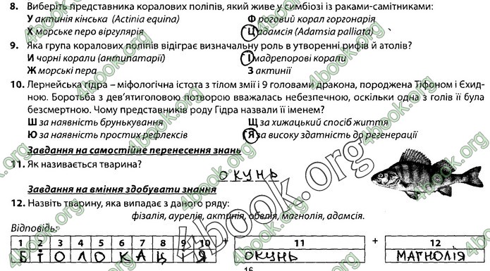 Збірник Біологія 7 клас Соболь