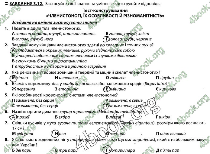 Збірник Біологія 7 клас Соболь