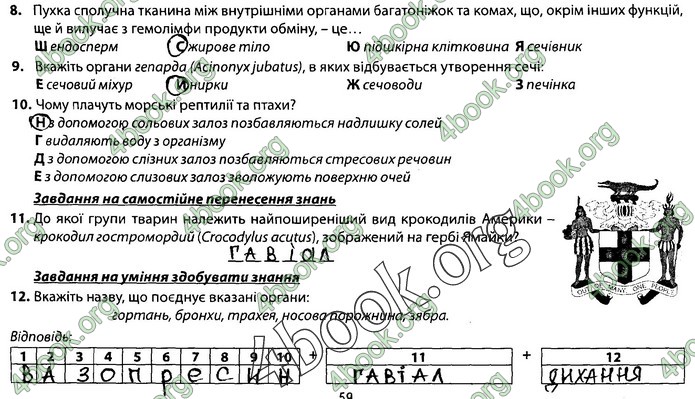 Збірник Біологія 7 клас Соболь