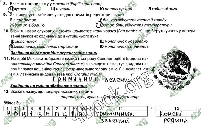 Збірник Біологія 7 клас Соболь