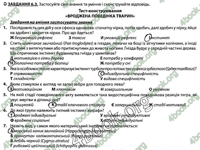 Збірник Біологія 7 клас Соболь