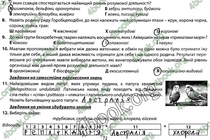 Збірник Біологія 7 клас Соболь