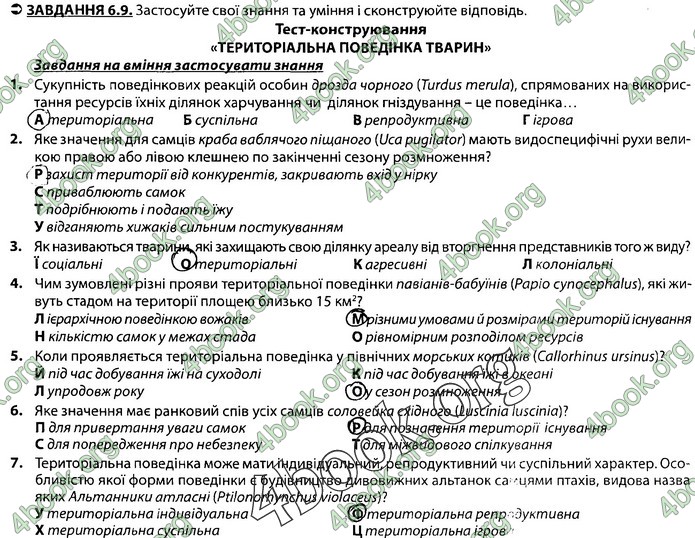 Збірник Біологія 7 клас Соболь