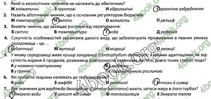 Збірник Біологія 7 клас Соболь