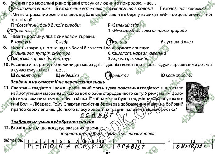 Збірник Біологія 7 клас Соболь