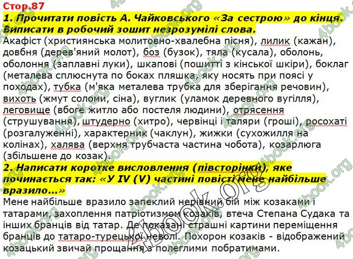 ГДЗ Українська література 7 клас Авраменко