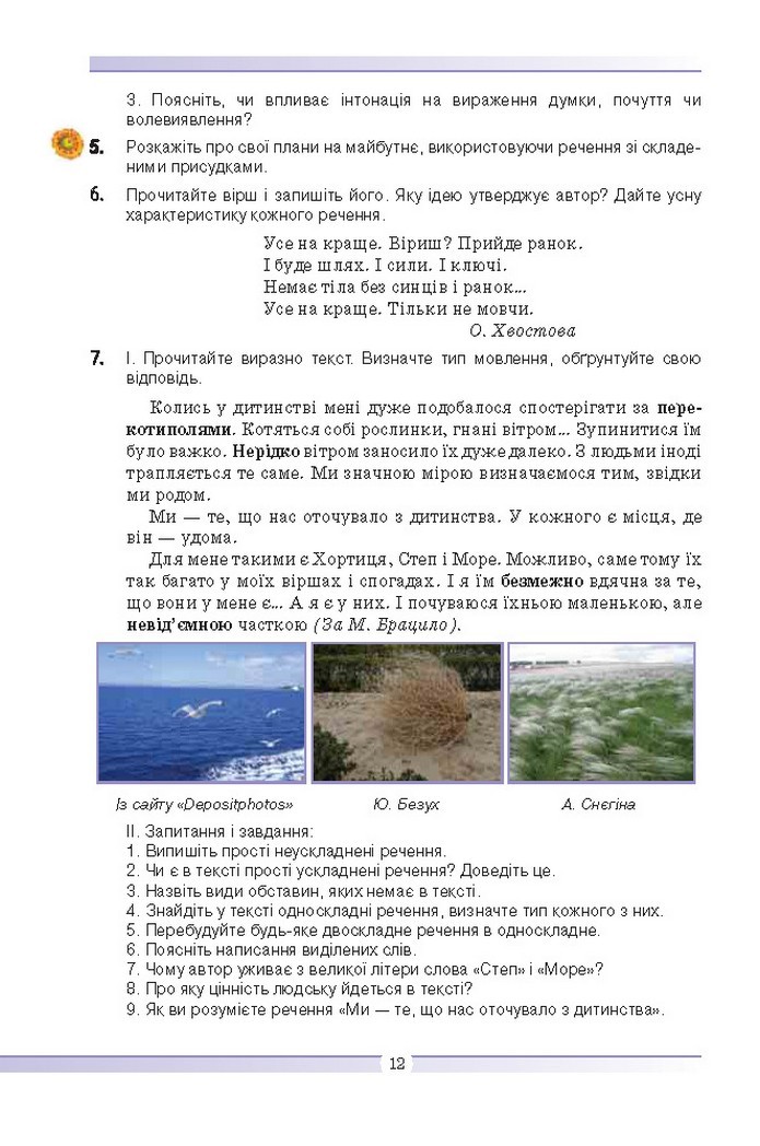 Українська мова 9 клас Голуб