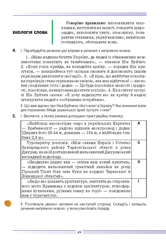 Українська мова 9 клас Голуб