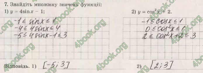 Зошит Математика (алгебра) 10 клас Істер. ГДЗ