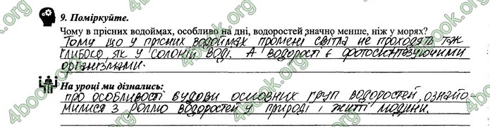 Зошит Біологія 6 клас Поліщук