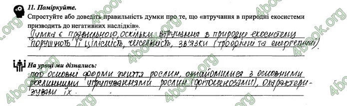 Зошит Біологія 6 клас Поліщук
