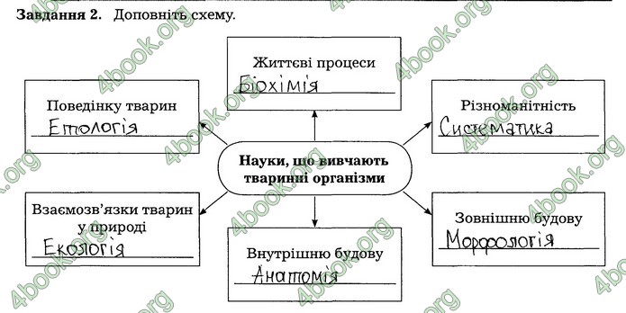 Робочий зошит Біологія 7 клас Мирна. ГДЗ