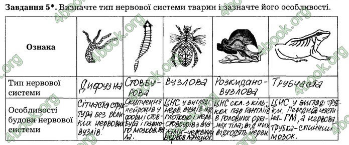 Робочий зошит Біологія 7 клас Мирна. ГДЗ