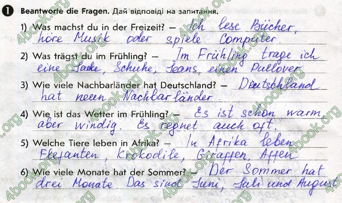 Тестовий зошит Німецька мова 5 клас Сотникова. ГДЗ